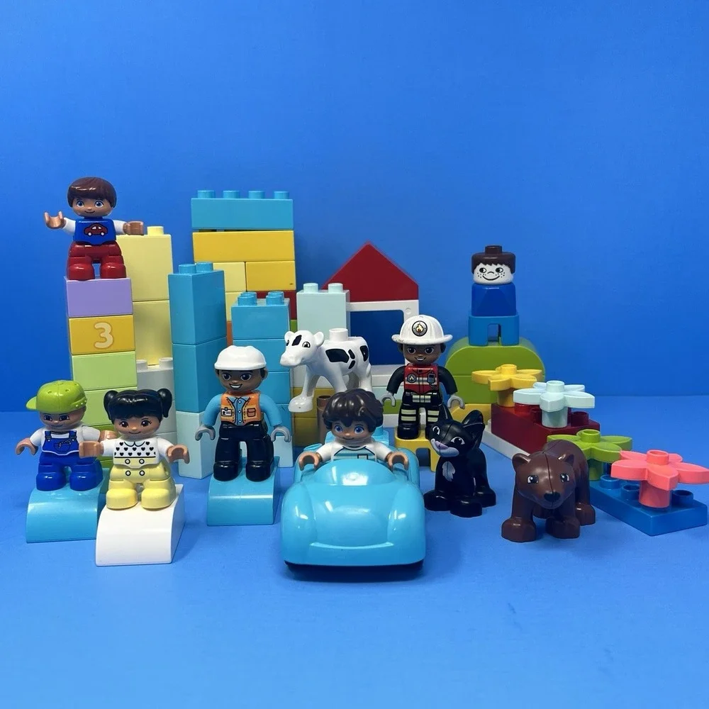 LEGO DUPLO Lot Building Blocks 10 Figures Kids Toddler Toy Set Mixed Bundle Play